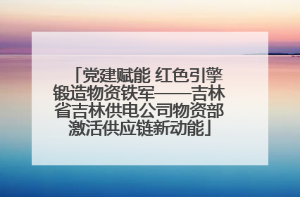 党建赋能 红色引擎锻造物资铁军——吉林省吉林供电公司物资部激活供应链新动能