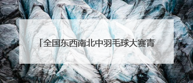 全国东西南北中羽毛球大赛青少年赛(天津武清)成功举办