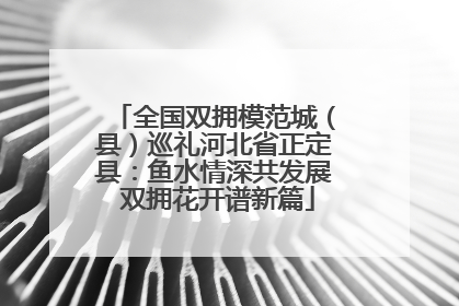全国双拥模范城（县）巡礼河北省正定县：鱼水情深共发展 双拥花开谱新篇