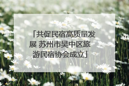 共促民宿高质量发展 苏州市吴中区旅游民宿协会成立