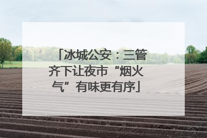 冰城公安：三管齐下让夜市“烟火气”有味更有序