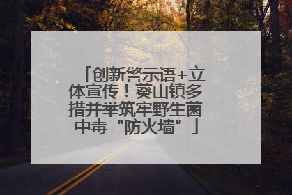 创新警示语+立体宣传！葵山镇多措并举筑牢野生菌中毒“防火墙”