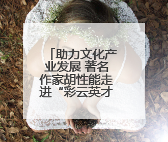 助力文化产业发展 著名作家胡性能走进“彩云英才荟”