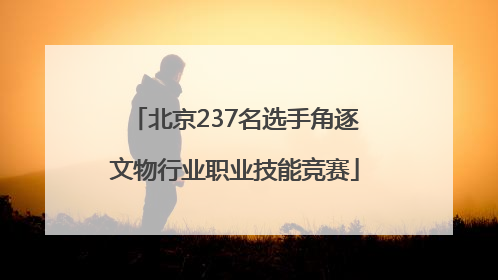 北京237名选手角逐文物行业职业技能竞赛