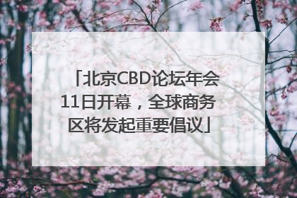 北京CBD论坛年会11日开幕，全球商务区将发起重要倡议