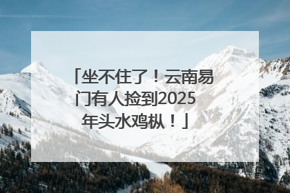 坐不住了！云南易门有人捡到2025年头水鸡枞！