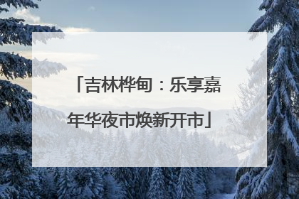 吉林桦甸：乐享嘉年华夜市焕新开市
