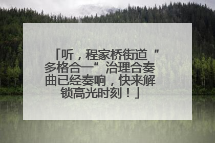 听，程家桥街道“多格合一”治理合奏曲已经奏响，快来解锁高光时刻！