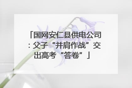 国网安仁县供电公司：父子“并肩作战”交出高考“答卷”
