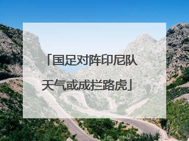 国足对阵印尼队 天气或成拦路虎