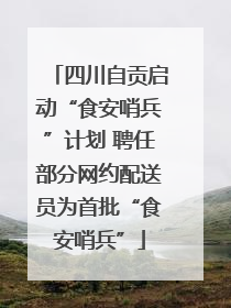 四川自贡启动“食安哨兵”计划 聘任部分网约配送员为首批“食安哨兵”