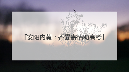安阳内黄：香囊寄情助高考