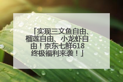实现三文鱼自由、榴莲自由、小龙虾自由！京东七鲜618终极福利来袭！