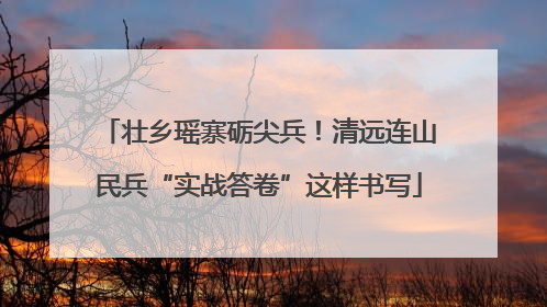 壮乡瑶寨砺尖兵！清远连山民兵“实战答卷”这样书写