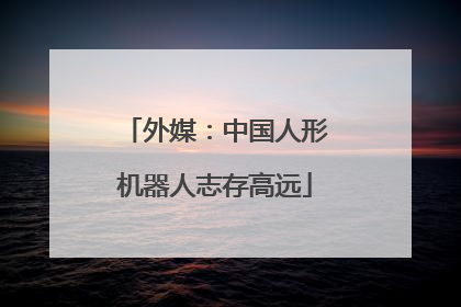 外媒：中国人形机器人志存高远