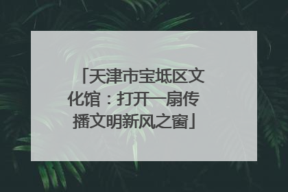 天津市宝坻区文化馆：打开一扇传播文明新风之窗