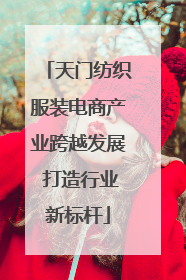 天门纺织服装电商产业跨越发展 打造行业新标杆