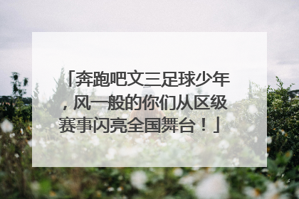 奔跑吧文三足球少年，风一般的你们从区级赛事闪亮全国舞台！
