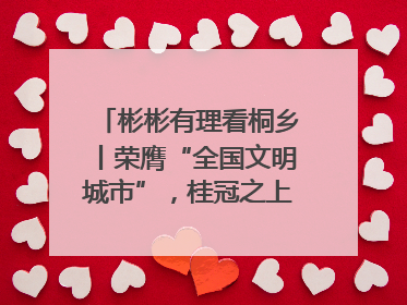 彬彬有理看桐乡丨荣膺“全国文明城市”，桂冠之上刻着一种追求