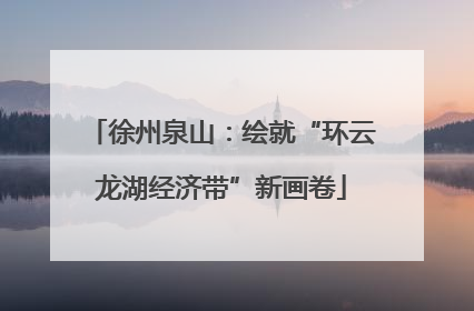徐州泉山：绘就“环云龙湖经济带”新画卷