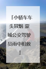 小轿车车头冒烟 蒙城公交驾驶员雨中相救