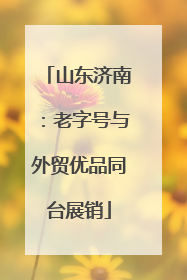 山东济南：老字号与外贸优品同台展销