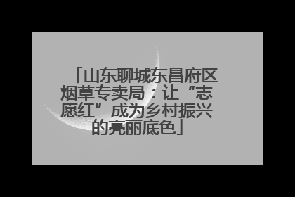 山东聊城东昌府区烟草专卖局：让“志愿红”成为乡村振兴的亮丽底色