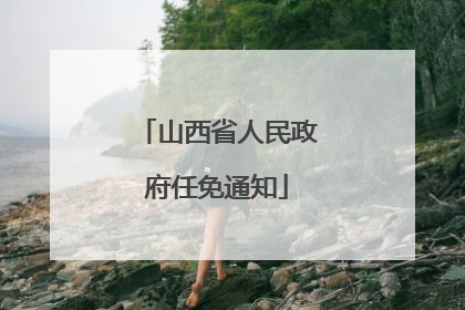 山西省人民政府任免通知