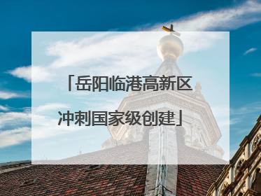 岳阳临港高新区冲刺国家级创建