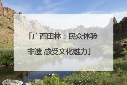 广西田林：民众体验非遗 感受文化魅力