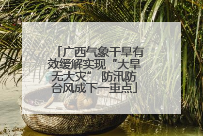 广西气象干旱有效缓解实现“大旱无大灾” 防汛防台风成下一重点