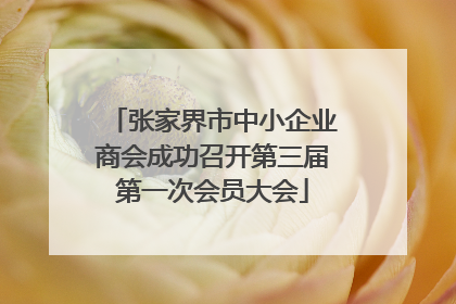 张家界市中小企业商会成功召开第三届第一次会员大会