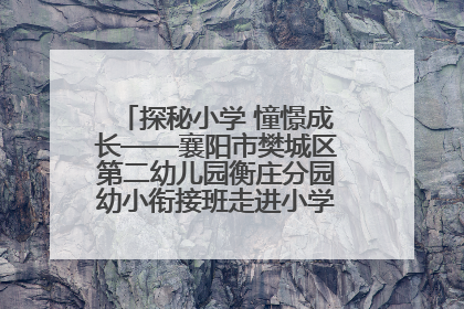探秘小学 憧憬成长——襄阳市樊城区第二幼儿园衡庄分园幼小衔接班走进小学开展参观体验活动