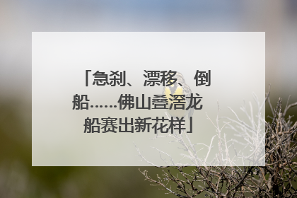 急刹、漂移、倒船……佛山叠滘龙船赛出新花样