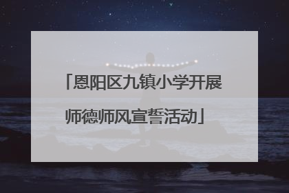 恩阳区九镇小学开展师德师风宣誓活动