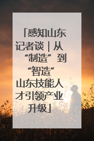 感知山东记者谈｜从“制造”到“智造” 山东技能人才引领产业升级