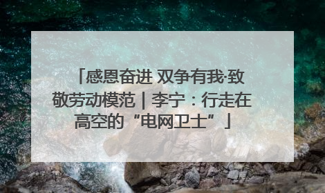 感恩奋进 双争有我·致敬劳动模范｜李宁：行走在高空的“电网卫士”