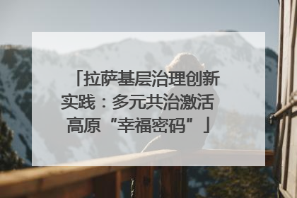 拉萨基层治理创新实践：多元共治激活高原“幸福密码”
