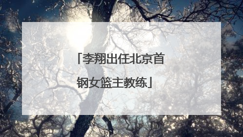 李翔出任北京首钢女篮主教练