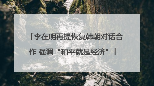 李在明再提恢复韩朝对话合作 强调“和平就是经济”