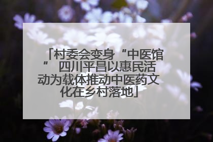 村委会变身“中医馆” 四川平昌以惠民活动为载体推动中医药文化在乡村落地