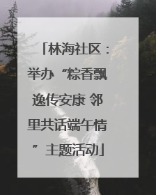 林海社区：举办“粽香飘逸传安康 邻里共话端午情”主题活动