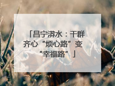 昌宁漭水：干群齐心“烦心路”变“幸福路”
