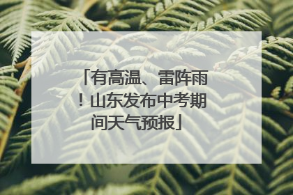 有高温、雷阵雨！山东发布中考期间天气预报