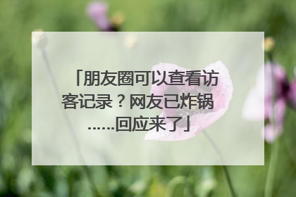朋友圈可以查看访客记录？网友已炸锅……回应来了