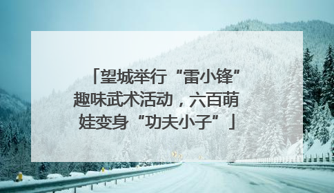 望城举行“雷小锋”趣味武术活动，六百萌娃变身“功夫小子”