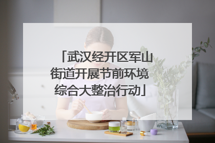 武汉经开区军山街道开展节前环境综合大整治行动