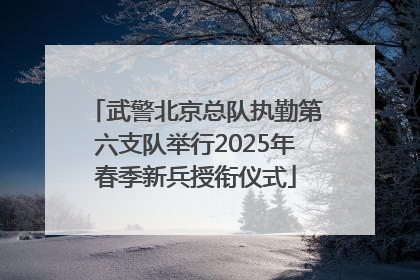 武警北京总队执勤第六支队举行2025年春季新兵授衔仪式