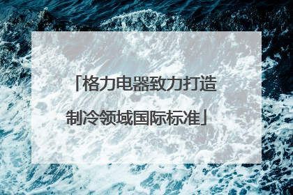 格力电器致力打造制冷领域国际标准