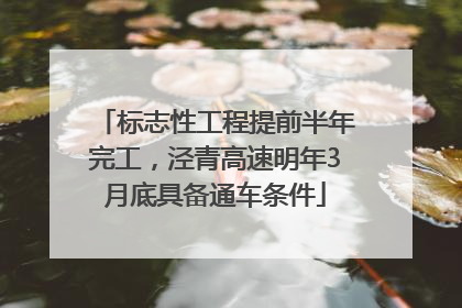 标志性工程提前半年完工，泾青高速明年3月底具备通车条件
